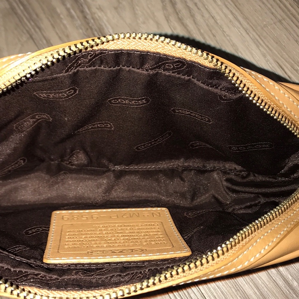 Coach Crossbody Tan Leather Purse - Picture 6 of 8